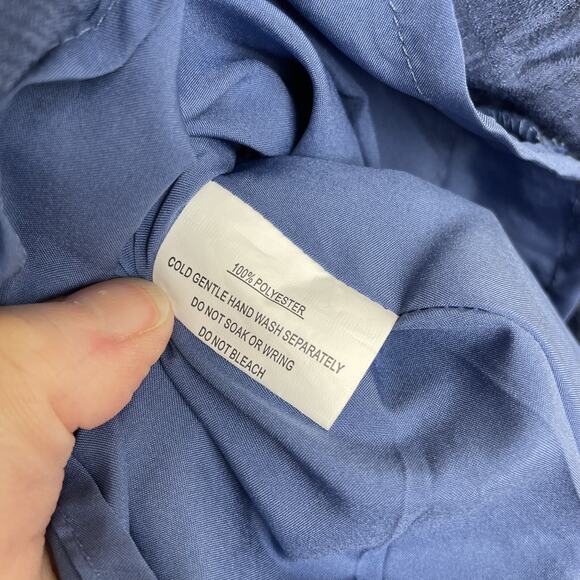 Ladies Blue Peasant Boho Dress Debbie Dabbie sz 6 Festival Milkmaid Coquette - Picture 9 of 11